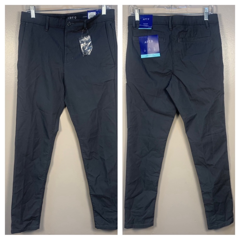 APT.9 Tech Pants Performance Slim Stretch Pants - Picture 12 of 12